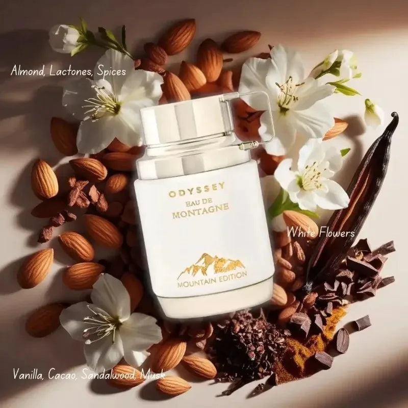 Armaf Odyssey Eau de Montagne Eau de Parfum 3.4 Ounce Lasting Oriental Vanilla Pheromones Perfume 100 ML Original Arab Perfumes