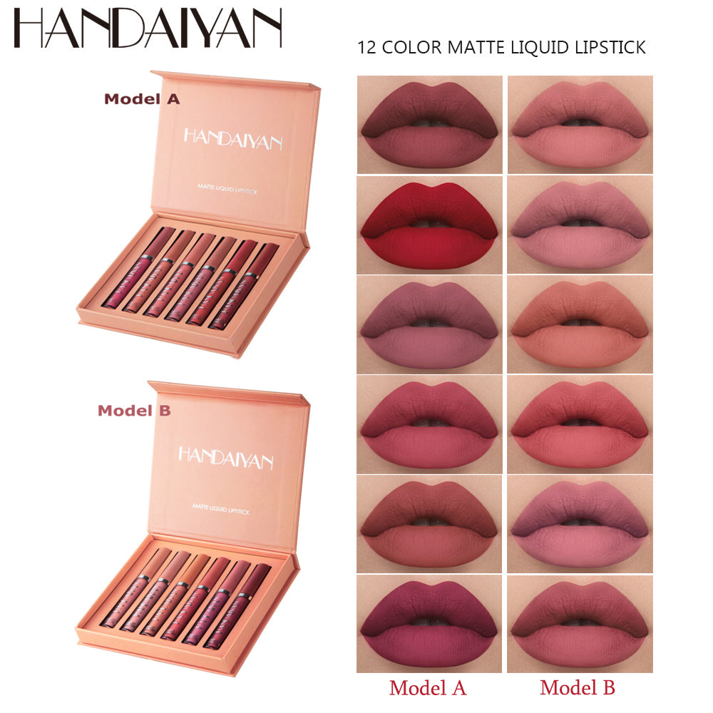 6Pcs Matte Liquid Lipstick Set - Waterproof, Long Lasting & Non-Stick Cup Velvet Lip Gloss - Highly Pigmented Nude & Bold Lip Color Kit - Perfect Beauty Gift For Women & Girls