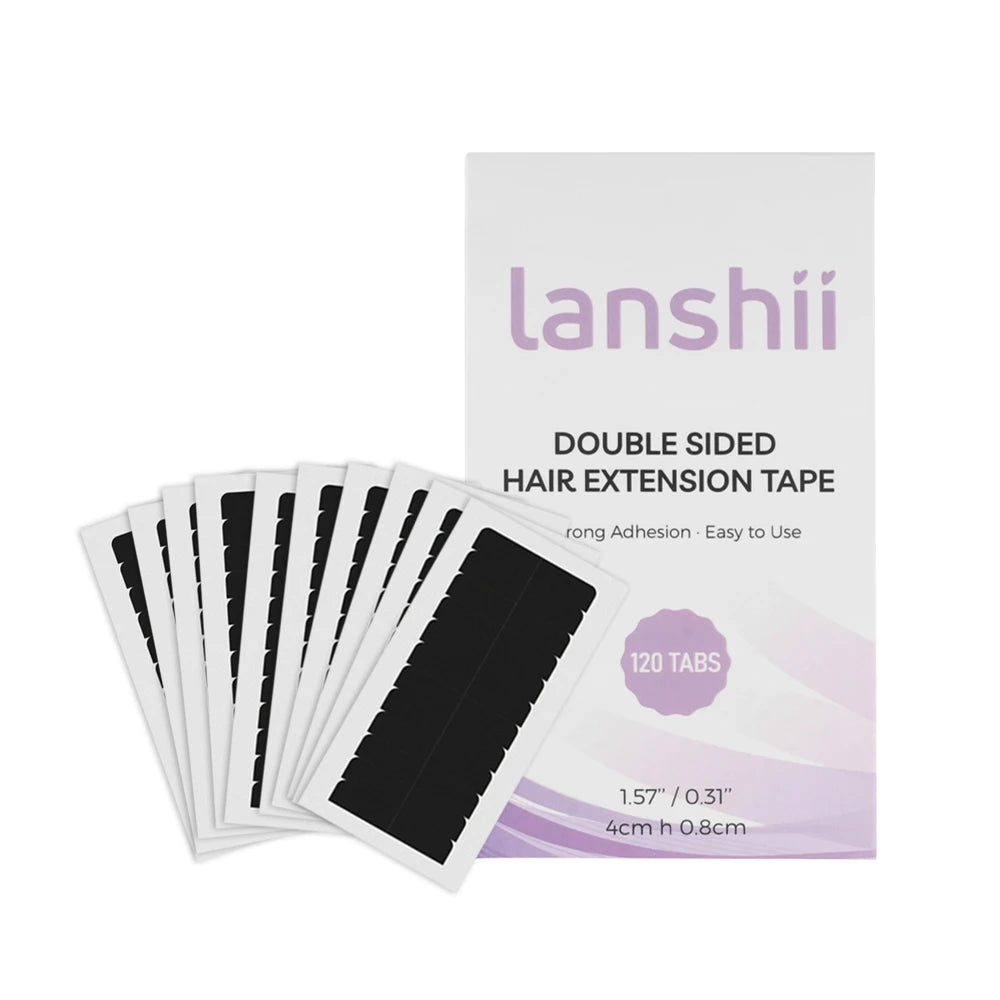Lanshii 360pcs Double-Sided Replacement Tape for Hair Extensions – 4cm, Invisible, Waterproof, Strong Hold