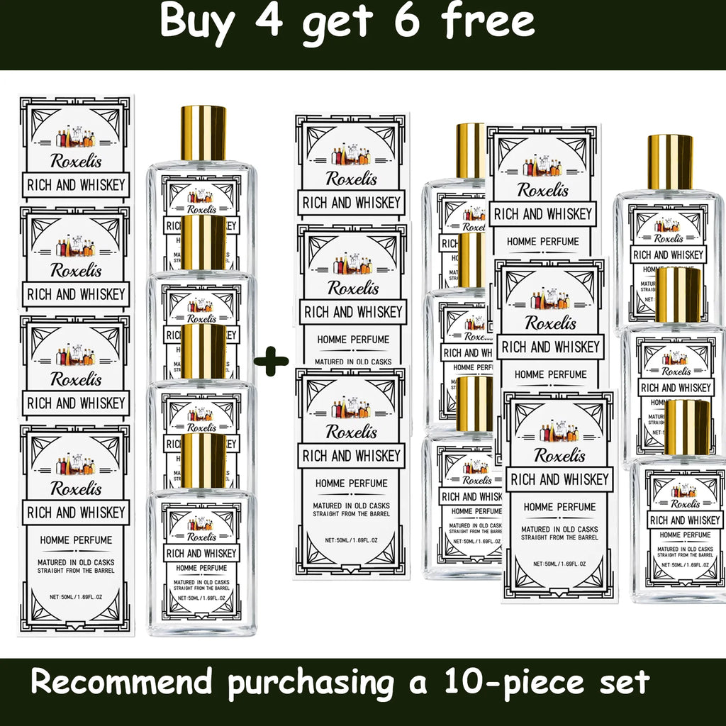 Roxelis 50ml Charm Whisky Men's perfume Gulong Fragrance Fragrance Elegant Fresh Charm Fragrance for Men perfume