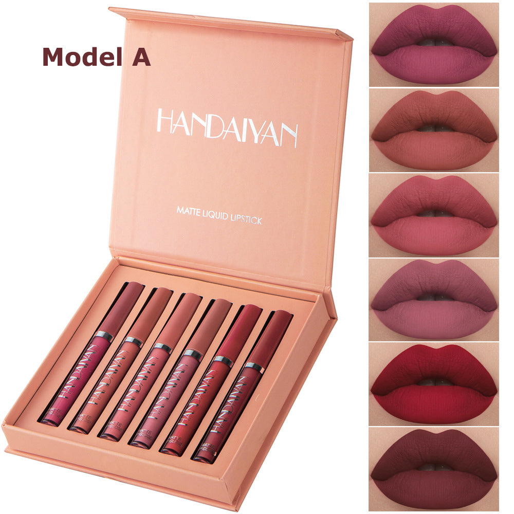 6Pcs Matte Liquid Lipstick Set - Waterproof, Long Lasting & Non-Stick Cup Velvet Lip Gloss - Highly Pigmented Nude & Bold Lip Color Kit - Perfect Beauty Gift For Women & Girls