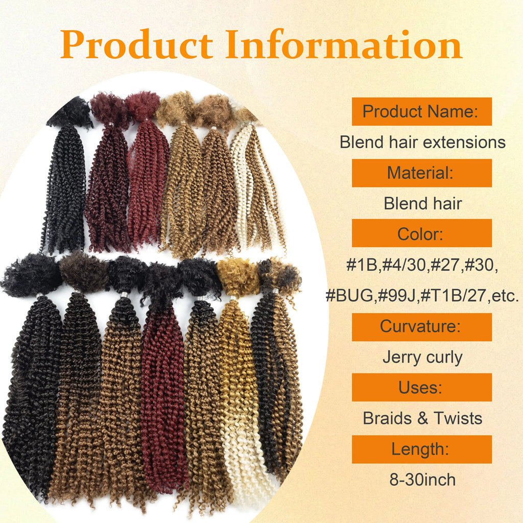 Private Label #T1B-27 Ombre Color Virgin Blend Hair Extensions Artificial Hair Bulk for Black Woman