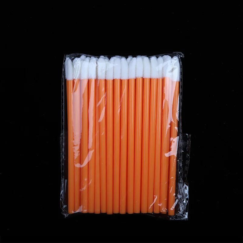 50 Pcs Disposable Lip Brush Makeup Tools Hollow Lip Wands Nylon Lip Gloss Stick Applicator Lipstick Wands Set Cosmetic Tools