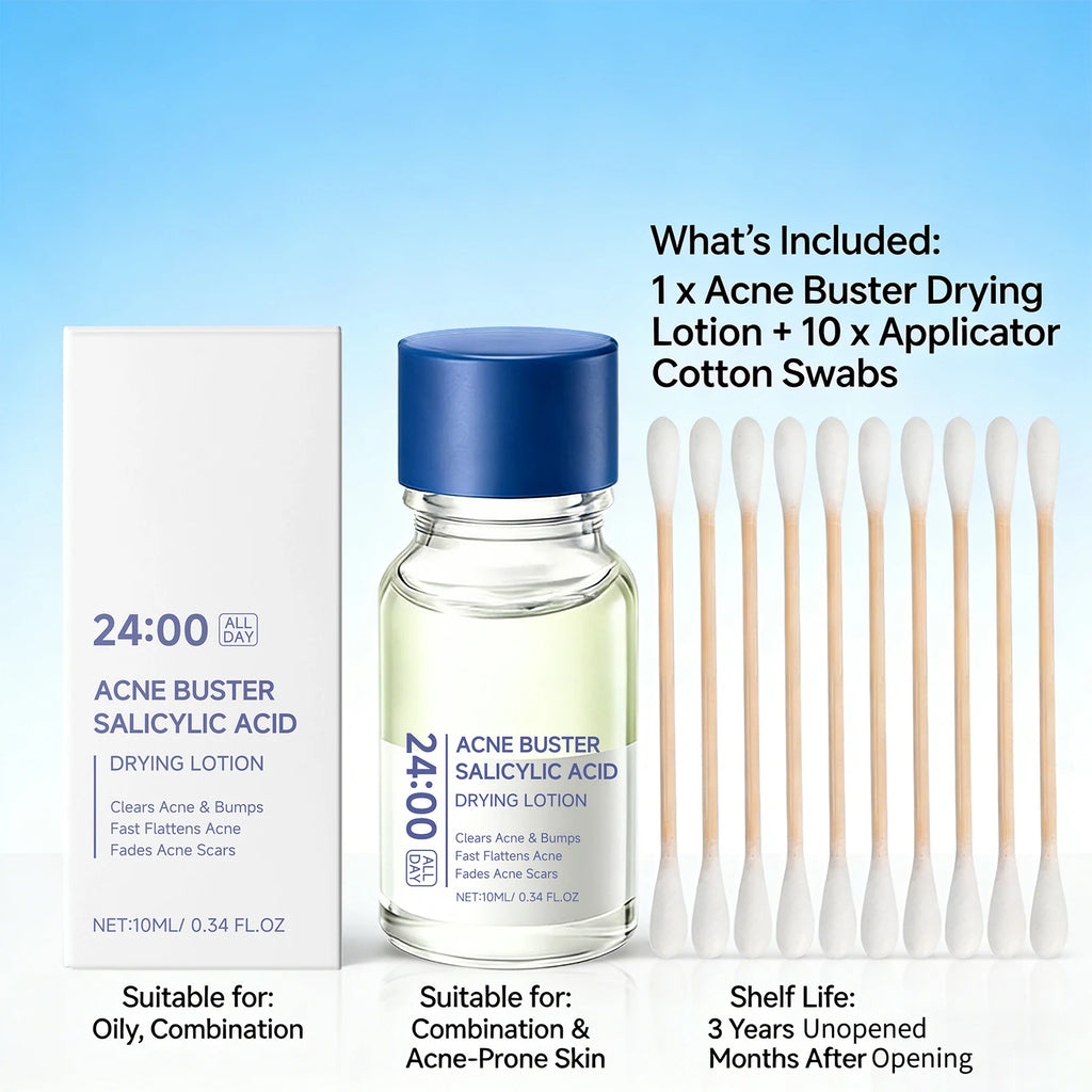 Salicylic Acid Drying Lotion Acne Improve With Cotton Swab Reduce Pimples Fade Acne Scars Minimize Pores Skin Renewal Hydrating