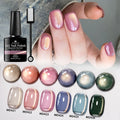7pc Light Golden Magnetic Nail Gel Set Long Lasting for 28+ Days High-Gloss Nail Art Vernis Gel for Manicure DIY Easy to Apply
