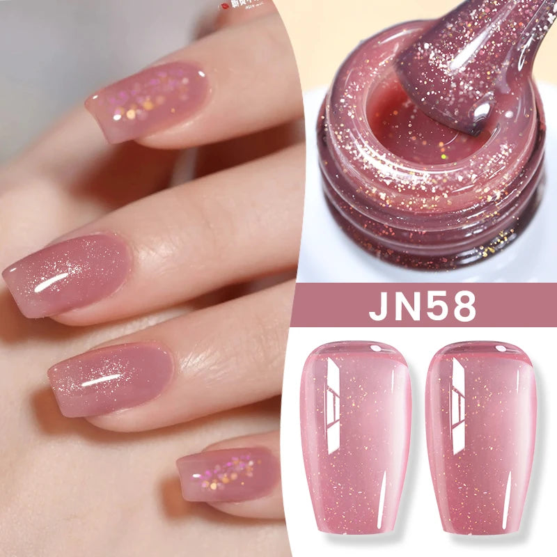 BORN PRETTY 83 Colors 10ml Jelly Nude Gel Nail Polish Autumn Amber Semi Transparent Manicure Soak off UV LED Nails Gel Varnish