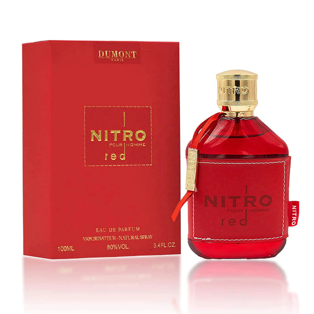 Dumont NITRO RED Eau de Parfum for Men - Fruity, Woody & Floral Fragrance, Luxury Long Lasting Cologne & Body Spray, Ideal gift