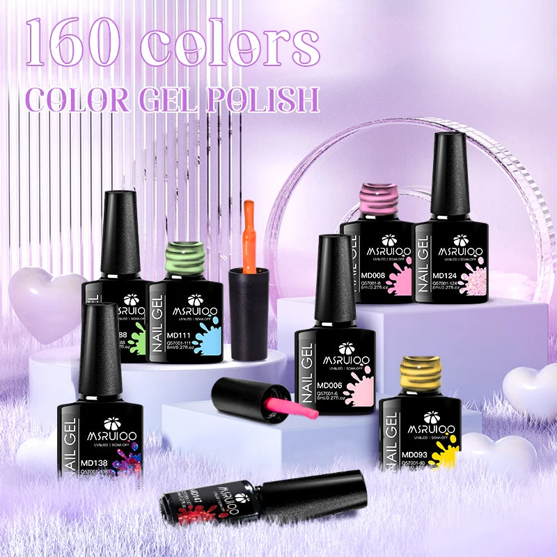 6pc Nail Gel Polish Set All-Season Ultra Pigmented Semi Permanent UV Painting Gel For Nails Salon DIY Manicure Varnish Design