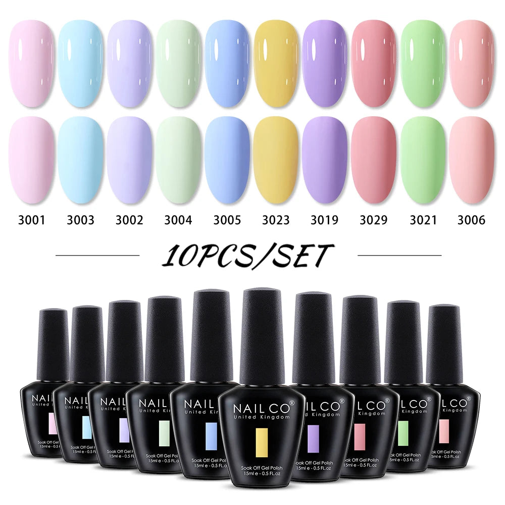 NAILCO 15ml Brown Nails Art Red Color Gel Nail Polish Semi-permanent UV Gel Polish Coffee Manicure Chocolate Hybrid Nail Varnish