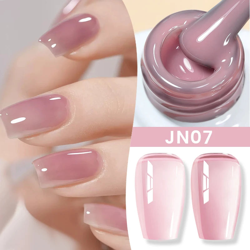 BORN PRETTY 83 Colors 10ml Jelly Nude Gel Nail Polish Autumn Amber Semi Transparent Manicure Soak off UV LED Nails Gel Varnish