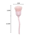 Flower Nail Brush for Manicure Gold Rose Shape Nail Art Brushes Round Small UV Gel Polish Powder Cleaning Tools Nail Accesories
