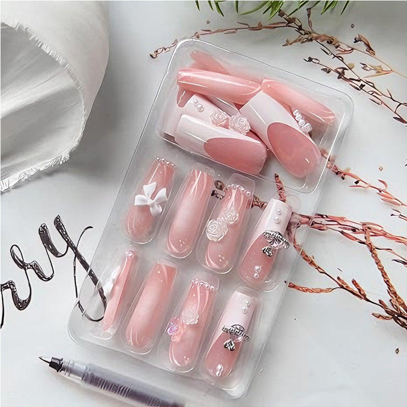 24 PCS Planet Pearl Flower Nail Art