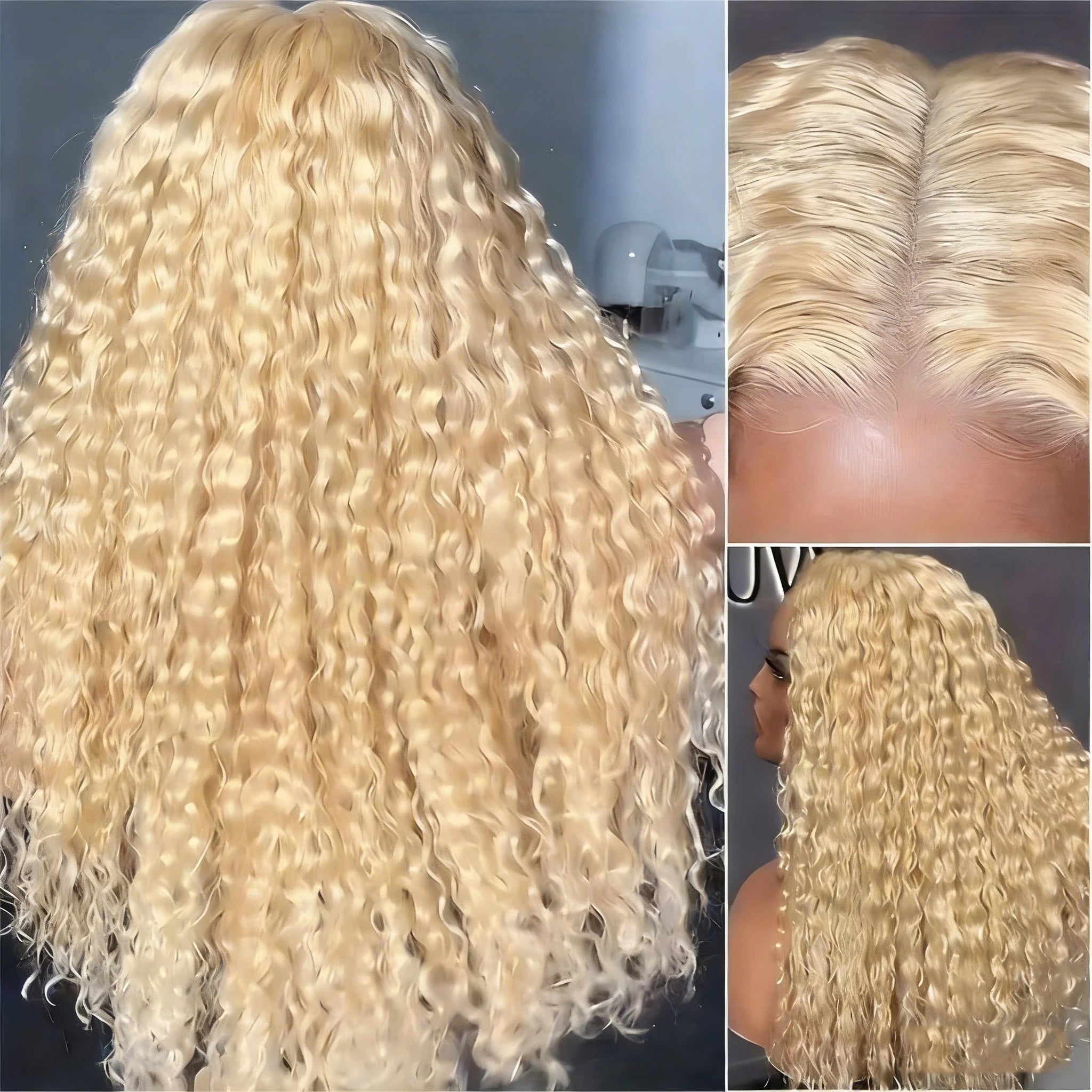 Nexora Deep Wave 13x6 Hd Lace Front Human Hair Wig Water Wave Curly Wigs Blonde Wig 613 With Baby Hair For Woman