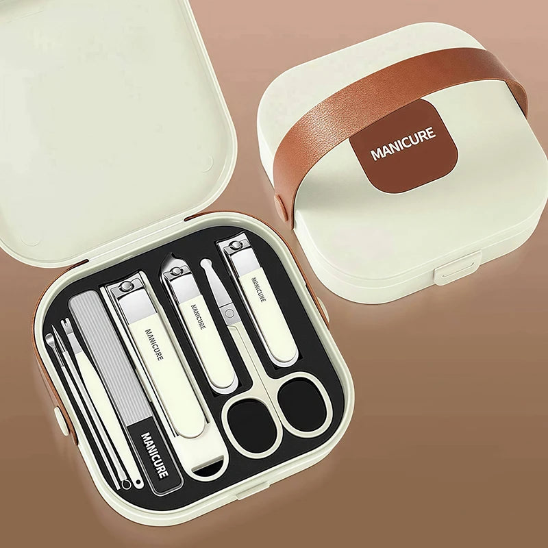 [WHB]8-in-1 Nail Set Tool for Manicure Box Professional Pedicure Nail Cutter Set Nail Care Nail Clipper Kit