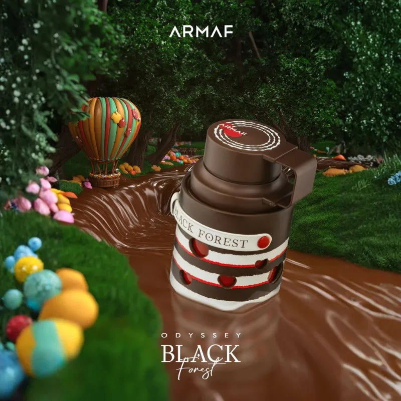 Armaf Odyssey Black Forest Eau de Parfum 3.4 Oz Original Arab Perfumes Lasting Oriental Vanilla Gourmand Unisex Cologne Perfume