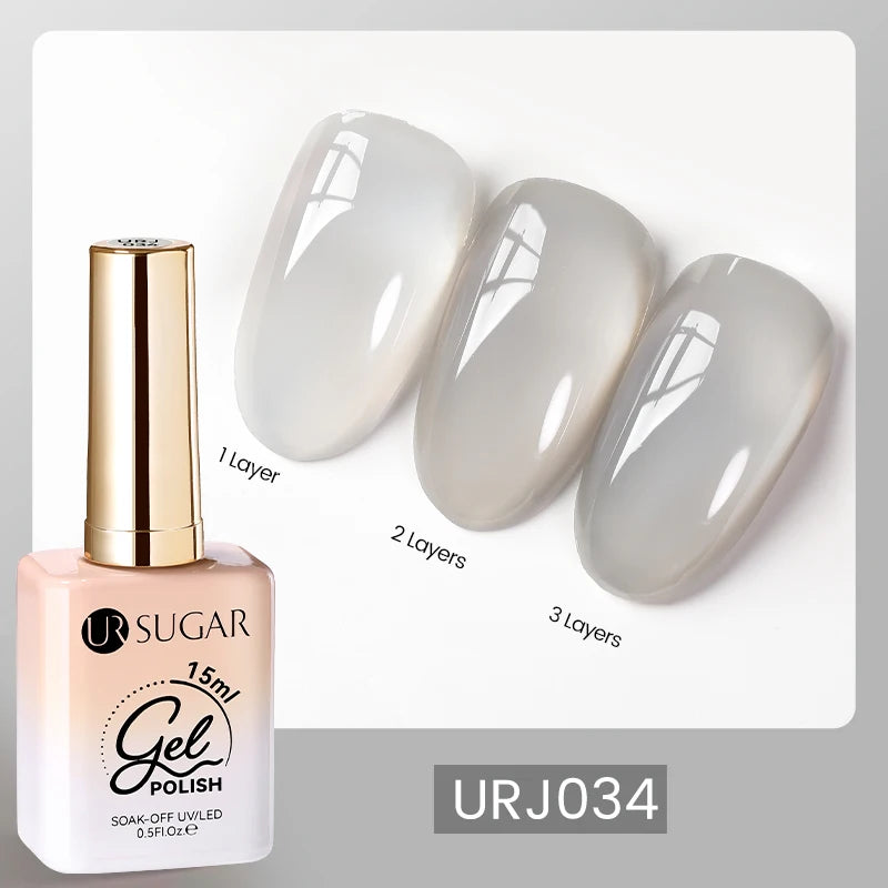 UR SUGAR 15ml Champagne Gold Sliver Reflective Glitter Gel Nail Polish Varnish Semi Permanent Soak Off UV Gel For Manicure Art