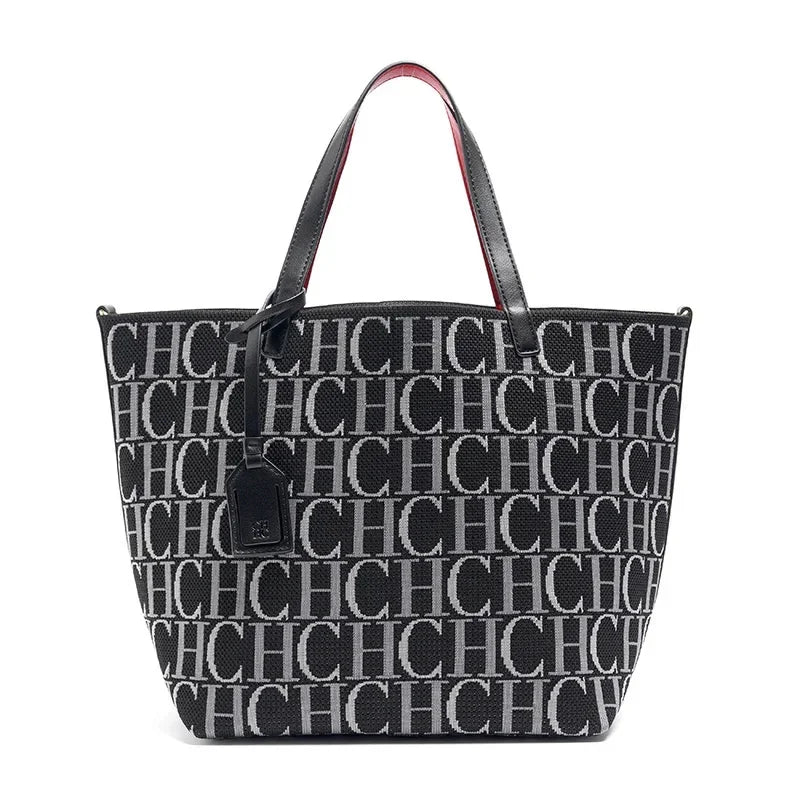 Fashion Simple Women's Commuter Travel Bag Classic Retro Large Capacity Pure Color Bucket Bag Trend Letter New Ladies Handbag