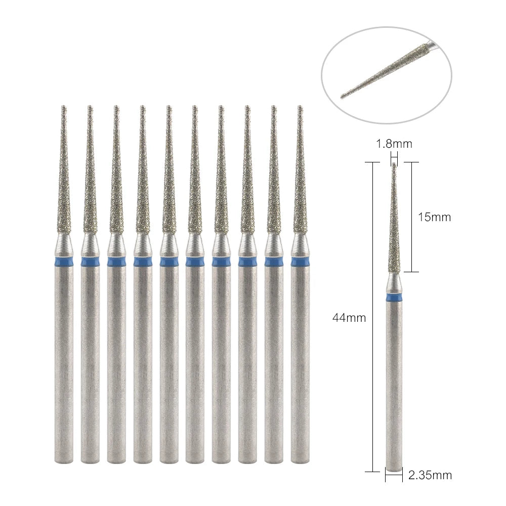 10Pcs Diamond Milling Cutter For Manicure Electric Nail Drill Bits Accessory Pedicure Machine Nail File Gel Remover Tool