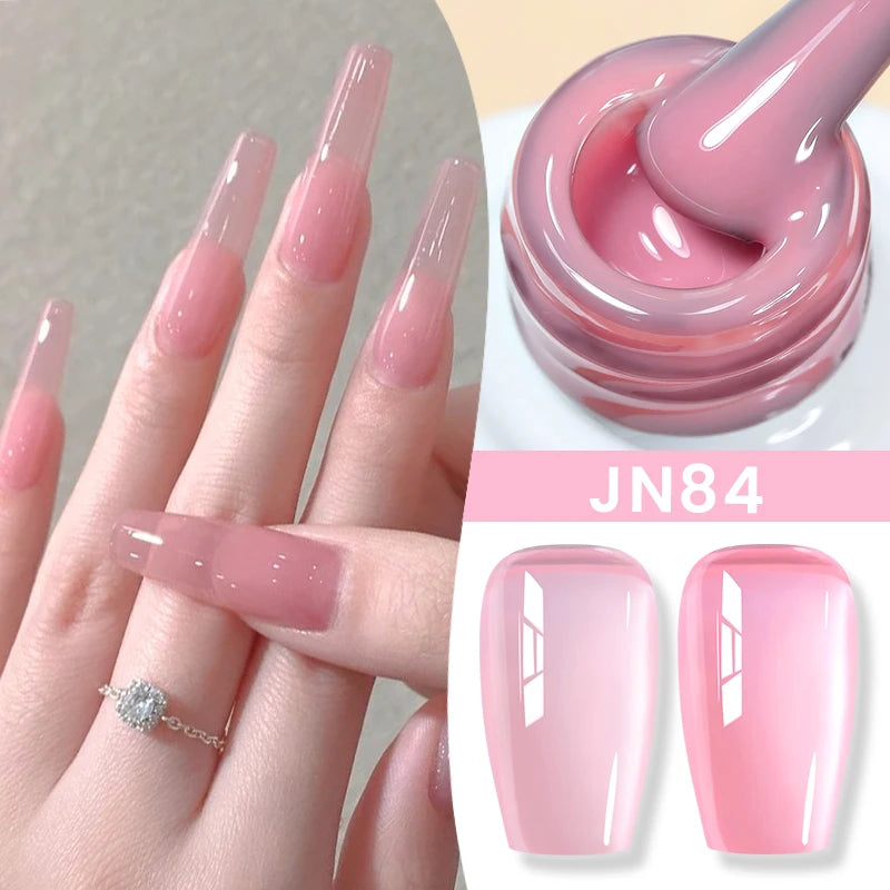 BORN PRETTY 83 Colors 10ml Jelly Nude Gel Nail Polish Autumn Amber Semi Transparent Manicure Soak off UV LED Nails Gel Varnish