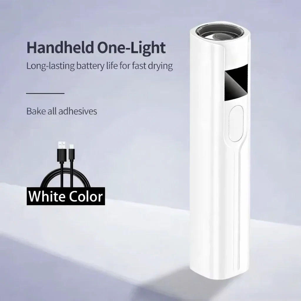Rechargeable Mini UV LED Nail Lamp with Smart Display Portable Fast-Drying Nail Dryer Stand for Manicure Removable Desk UV Light