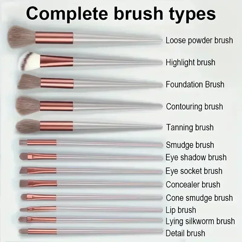 Vegan Makeup Brush Set - Soft Fluffy Kabuki & Blending Brushes for Foundation, Contour & Baking, Cruelty-Free Salon Tools