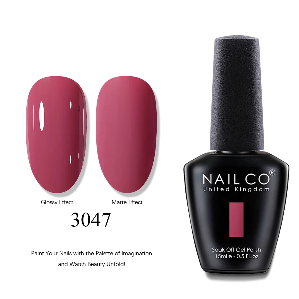 NAILCO 15ml Brown Nails Art Red Color Gel Nail Polish Semi-permanent UV Gel Polish Coffee Manicure Chocolate Hybrid Nail Varnish