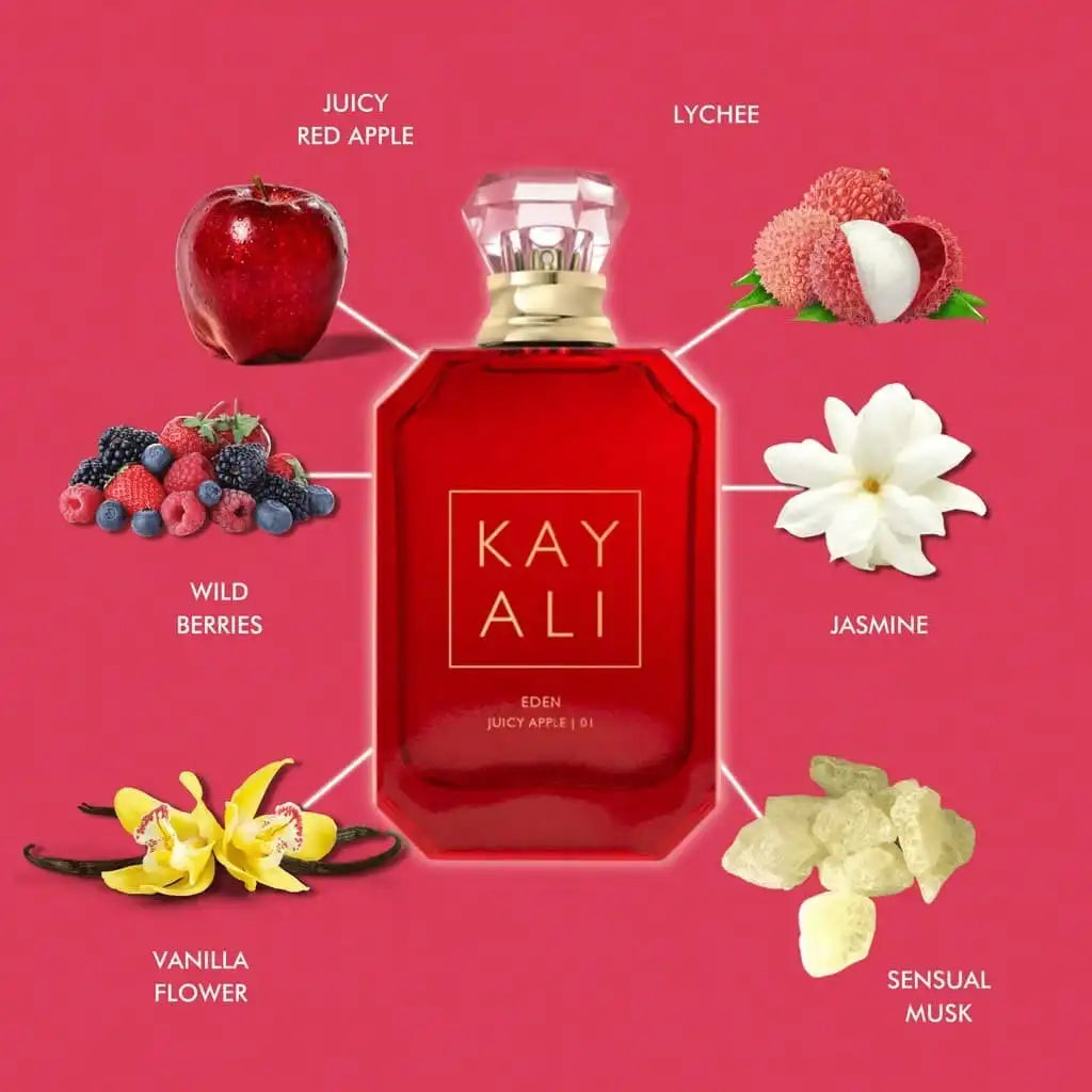 KAYALI Eden Juicy Apple | 01 Eau De Parfum - 100 Ml Travel Spray, Sweet & Fresh Apple Perfume For Women, Fruity & Playful Scent,