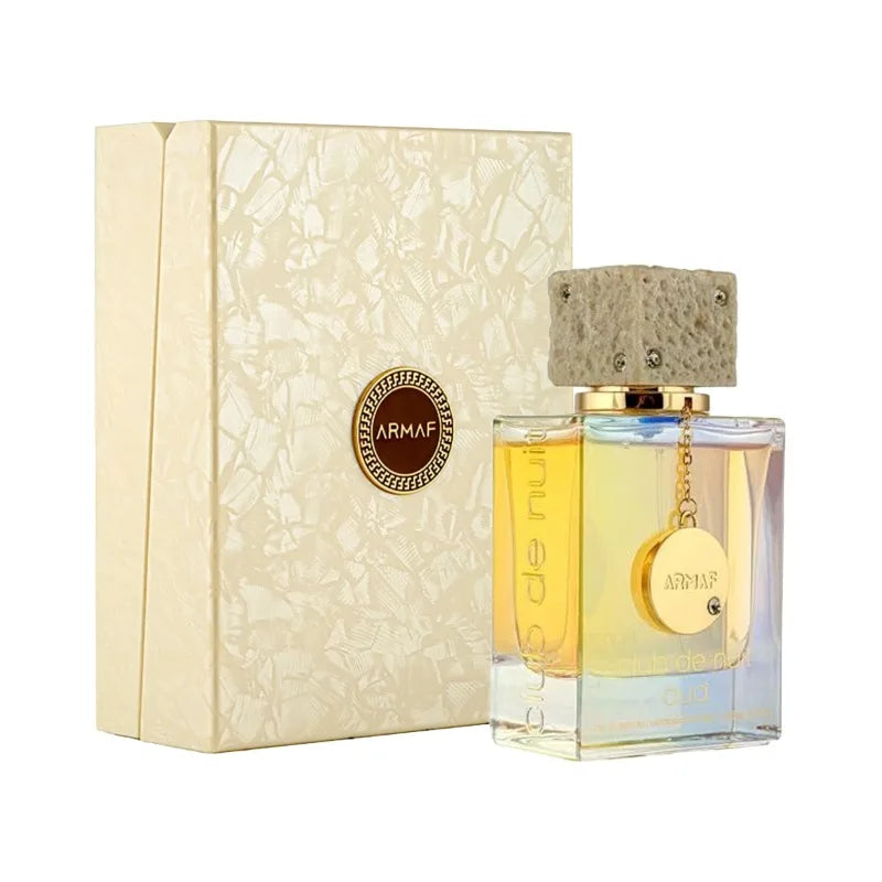Armaf Club De Nuit Oud Eau de Parfum Spray for Unisex 3.6 Oz Original Arab Perfumes Lasting Wood Pheromones Perfume Makeup 105ML