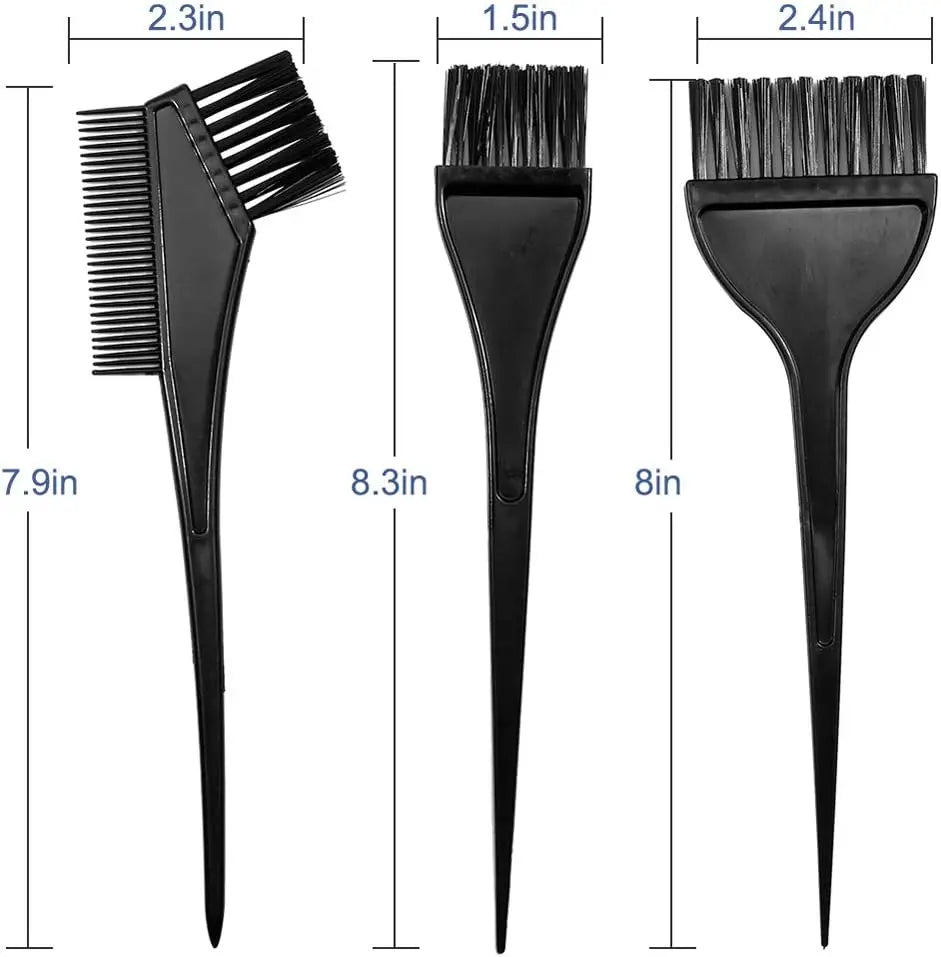 Professional Hair Dye Brush and Mixing Bowl Set for Salon & Home Use, Includes Multiple Brushes & Comb