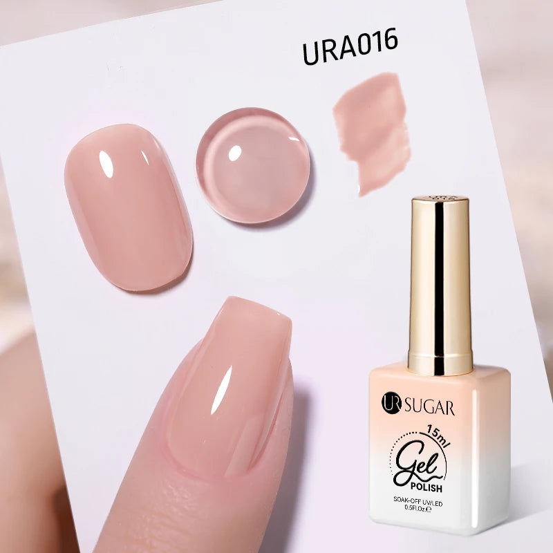 UR SUGAR 15ml Champagne Gold Sliver Reflective Glitter Gel Nail Polish Varnish Semi Permanent Soak Off UV Gel For Manicure Art