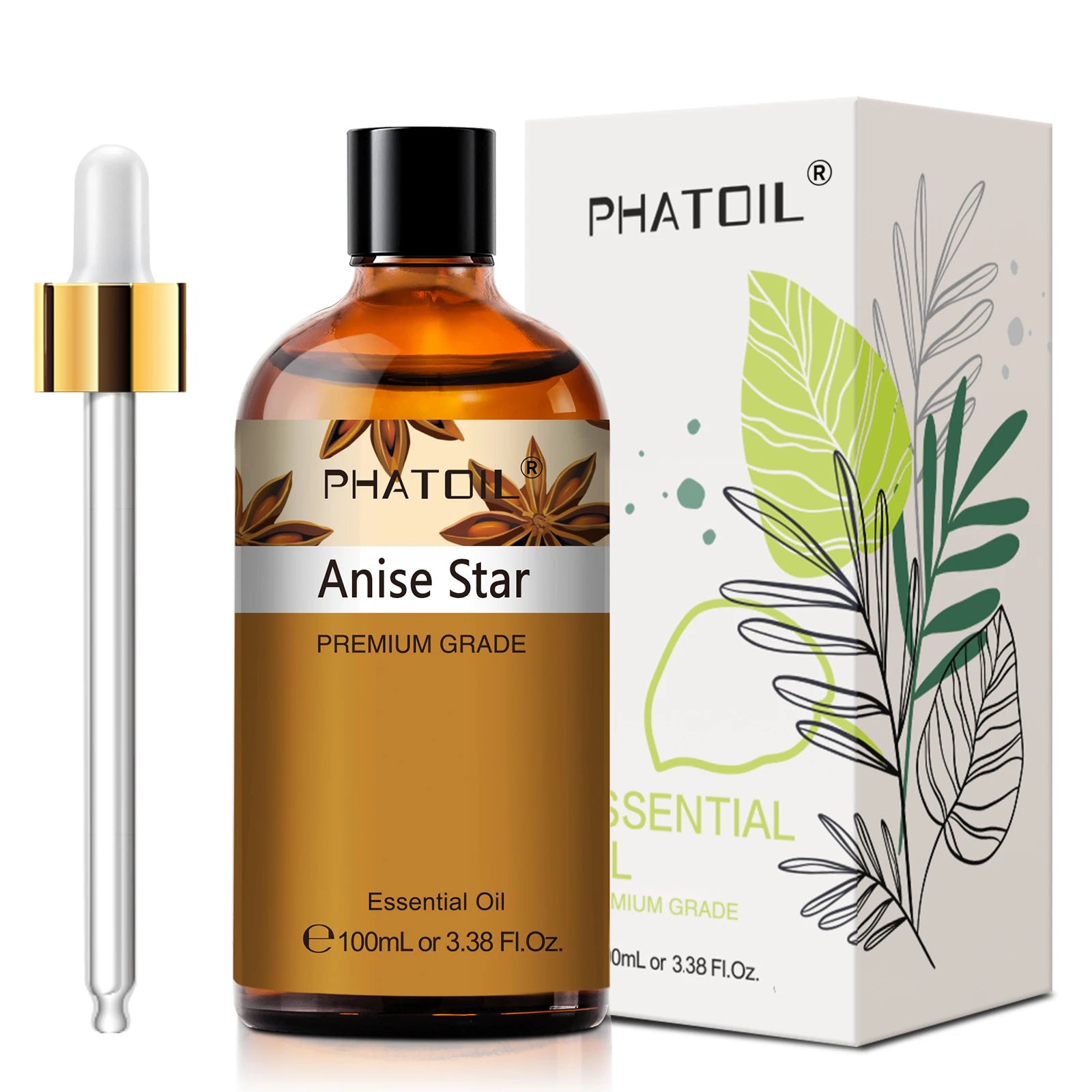 PHATOIL 100ml Pure Essential Oil Lavender Jasmine Vanilla Sandalwood Sweet Orange Lemon Aromatherpay Essential Oils For Diffuser
