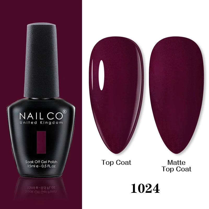 NAILCO 15ml Brown Nails Art Red Color Gel Nail Polish Semi-permanent UV Gel Polish Coffee Manicure Chocolate Hybrid Nail Varnish