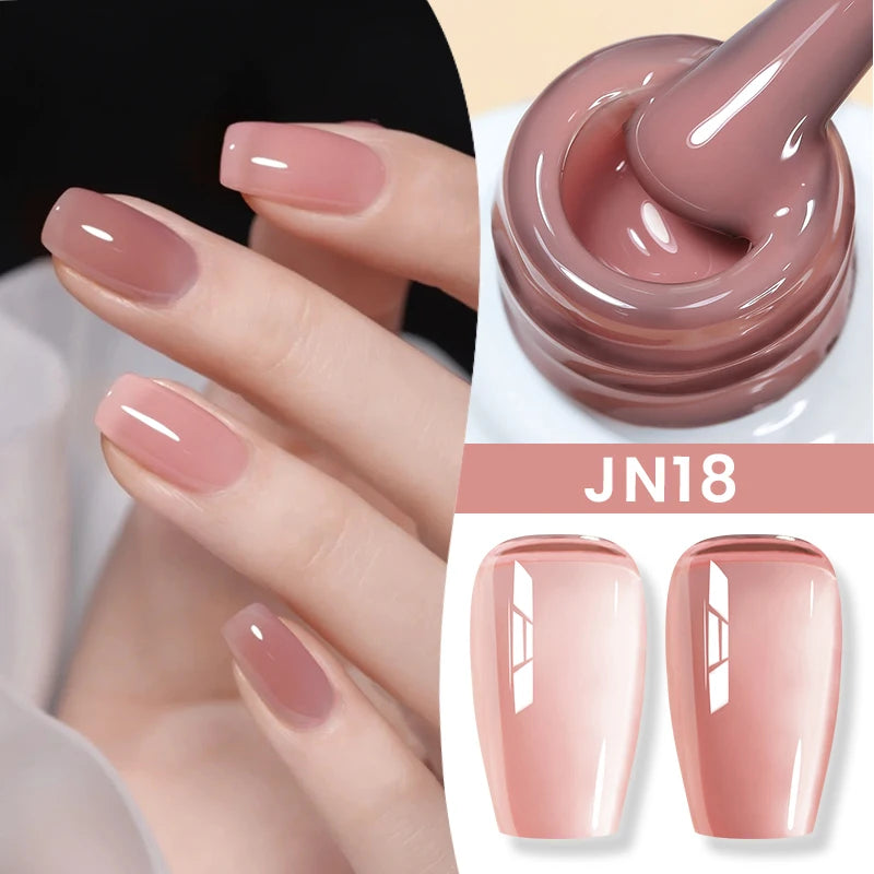 BORN PRETTY 83 Colors 10ml Jelly Nude Gel Nail Polish Autumn Amber Semi Transparent Manicure Soak off UV LED Nails Gel Varnish