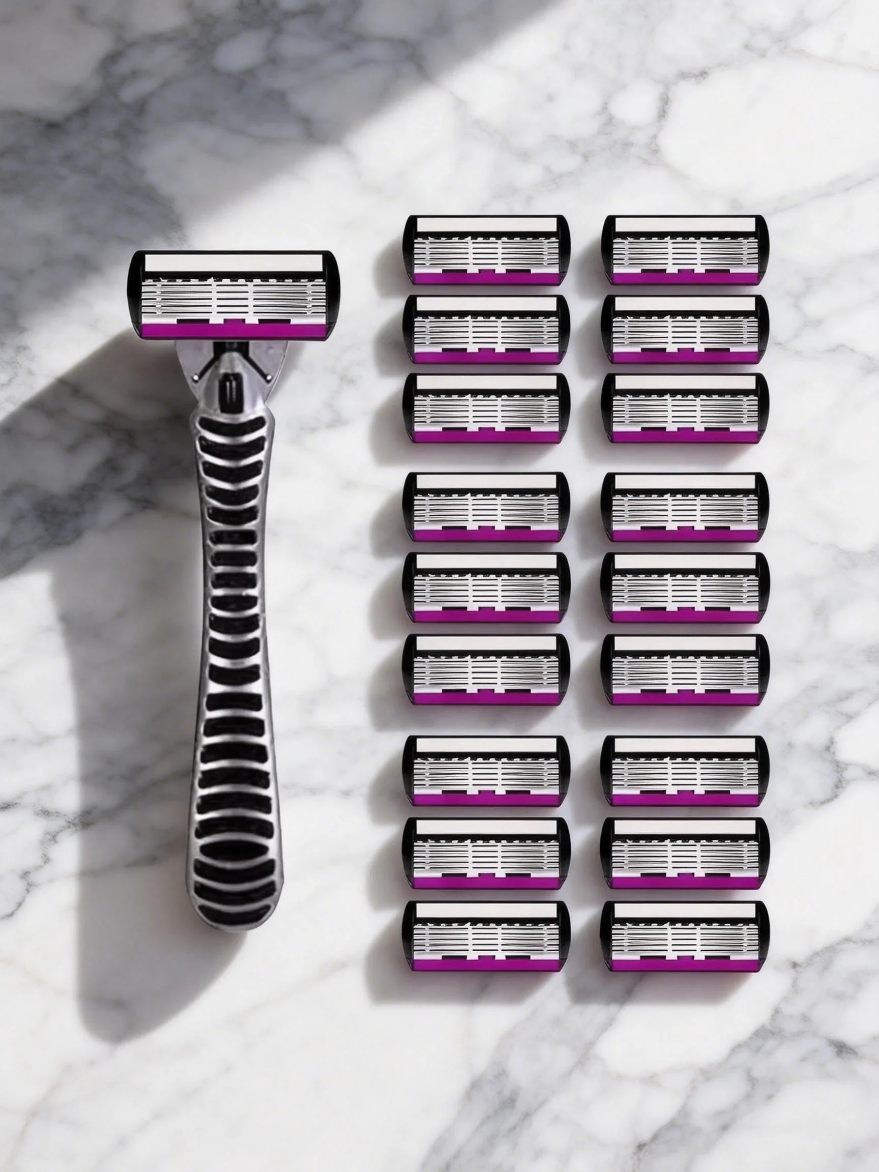 3/6/12 Pcs/ High Quality Man Safety Razor Blade 6 Layer German Stainless Steel Shaving Cartridges Compatible Mach Shaver