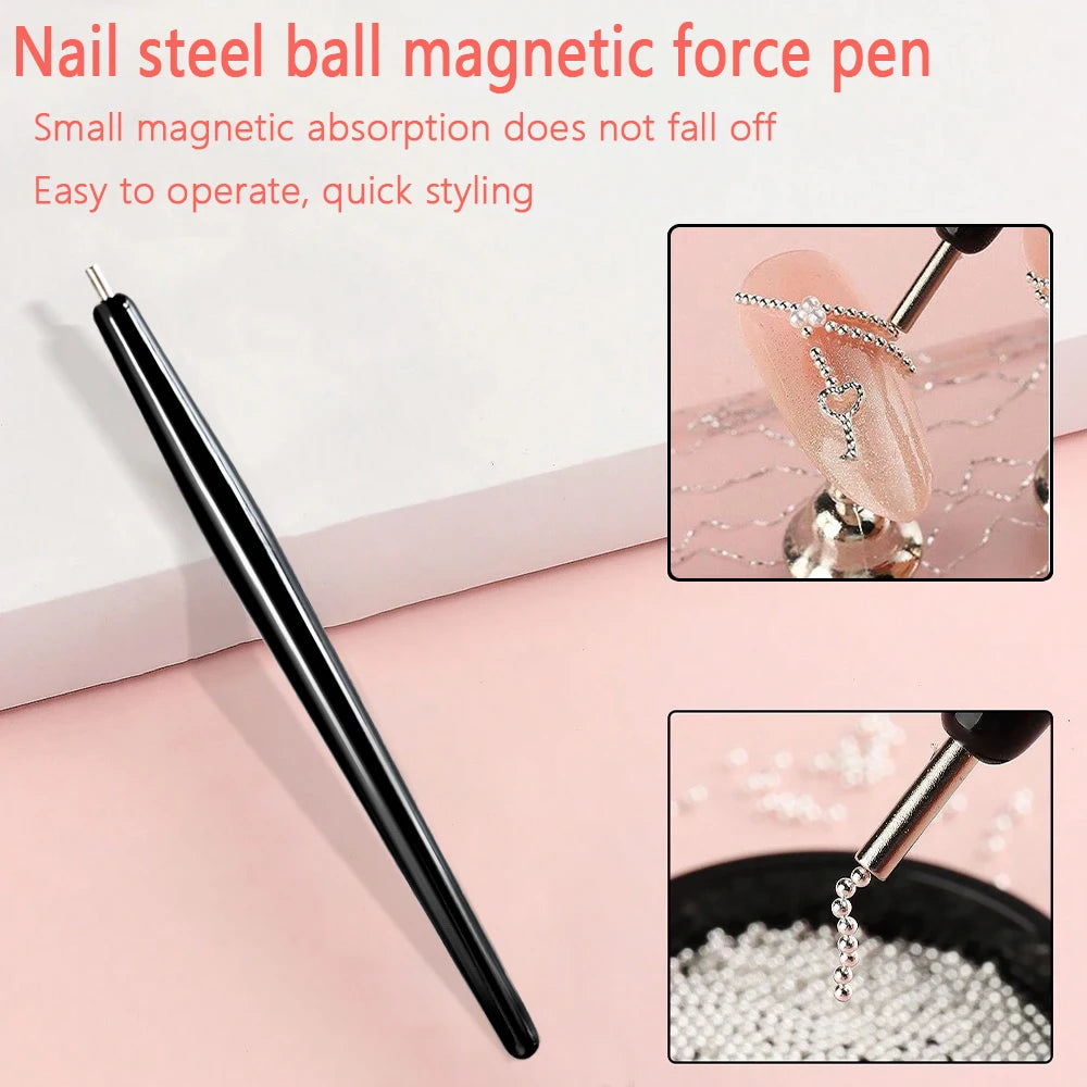 1/2Pcs Vortex/lollipop Cat's Eye Nail Magnet Pen Create Water Ripple Swirl Effect Magnetic Stick for Gel Polish Manicure Tools &