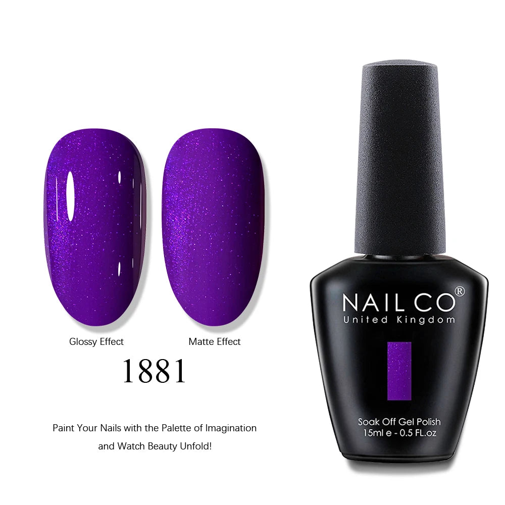 NAILCO 15ml Brown Nails Art Red Color Gel Nail Polish Semi-permanent UV Gel Polish Coffee Manicure Chocolate Hybrid Nail Varnish