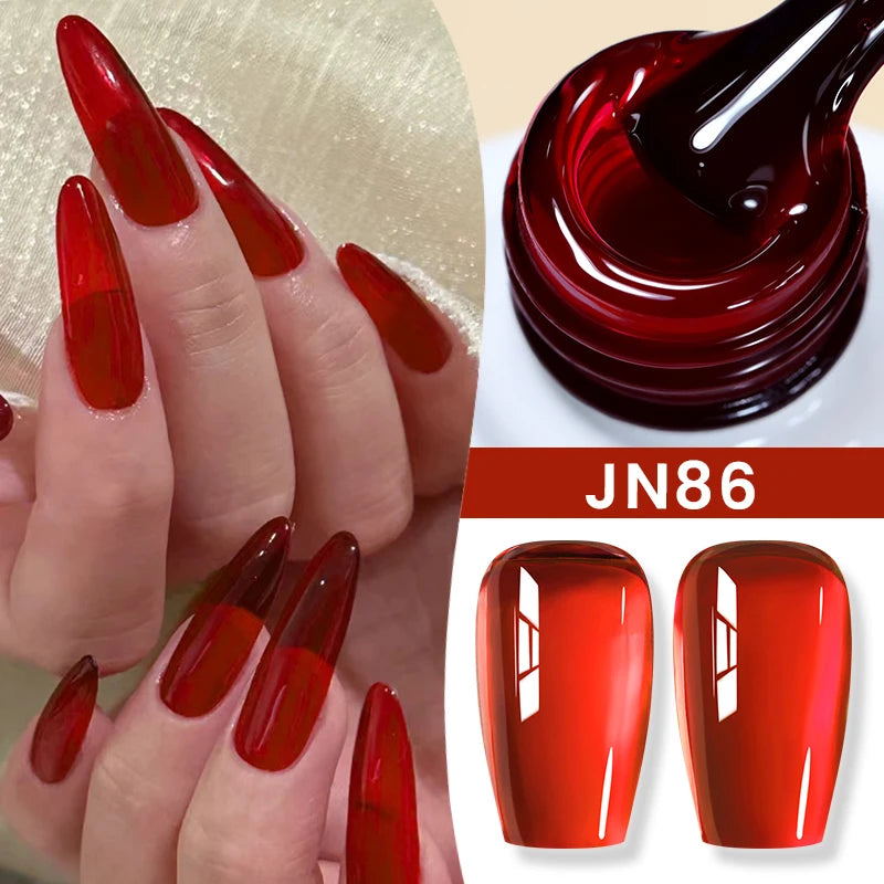 BORN PRETTY 83 Colors 10ml Jelly Nude Gel Nail Polish Autumn Amber Semi Transparent Manicure Soak off UV LED Nails Gel Varnish