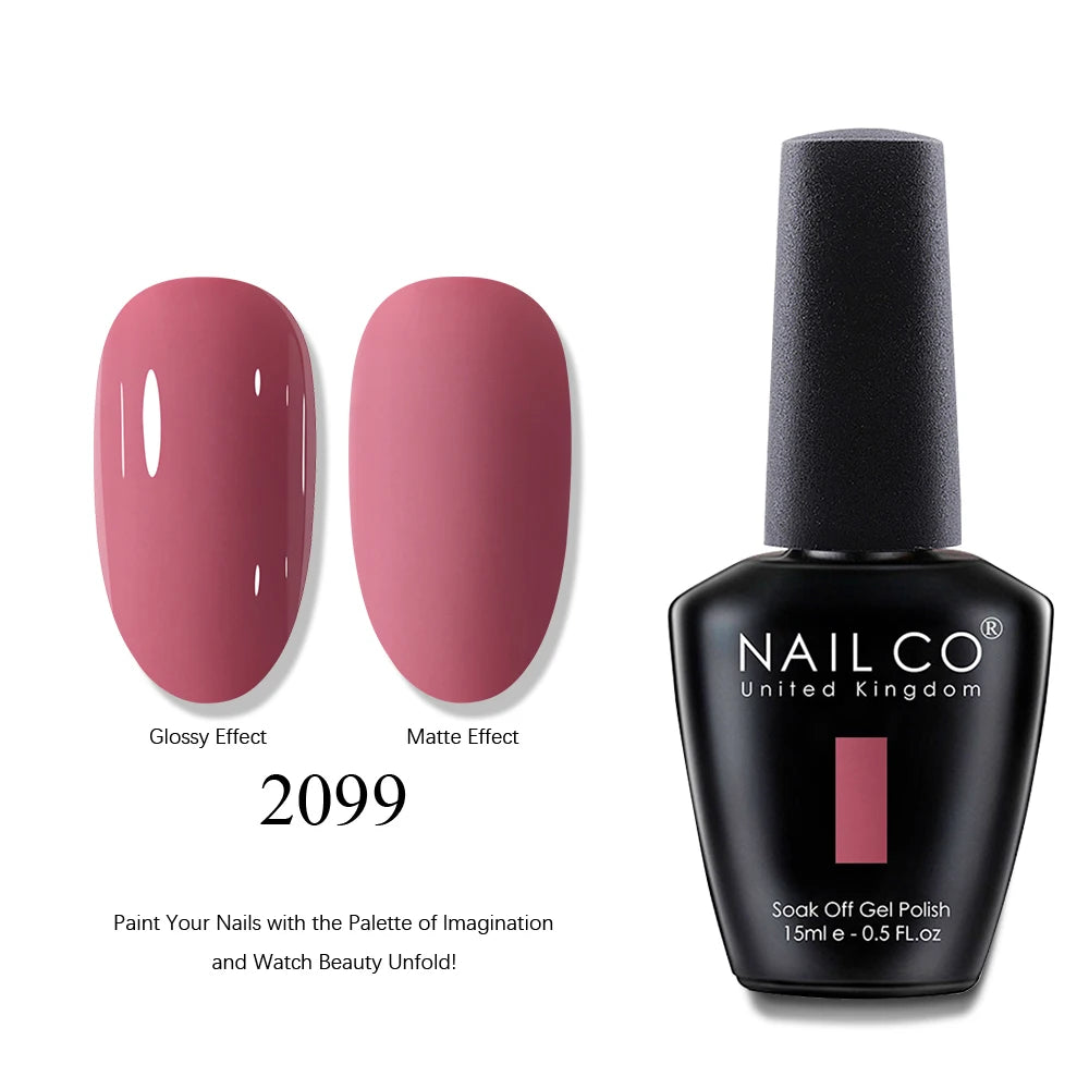 NAILCO 15ml Brown Nails Art Red Color Gel Nail Polish Semi-permanent UV Gel Polish Coffee Manicure Chocolate Hybrid Nail Varnish