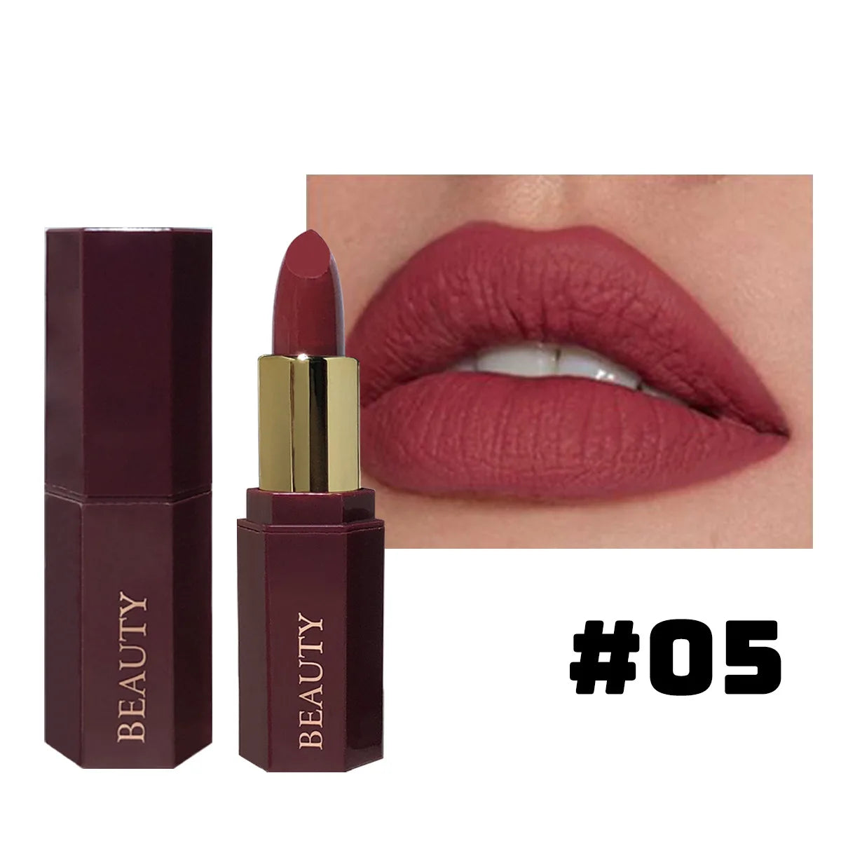 Pearlescent Pink Glitter Velvet Lipstick Metallic Waterproof Long Lasting Matte Shimmer Diamond Lipstick Women Makeup Cosmetic