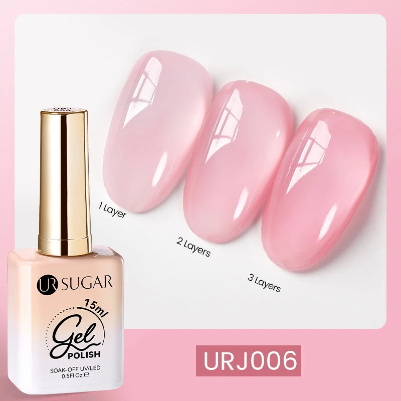 UR SUGAR 15ml Champagne Gold Sliver Reflective Glitter Gel Nail Polish Varnish Semi Permanent Soak Off UV Gel For Manicure Art