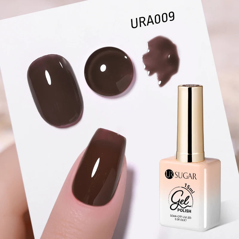 UR SUGAR 15ml Champagne Gold Sliver Reflective Glitter Gel Nail Polish Varnish Semi Permanent Soak Off UV Gel For Manicure Art