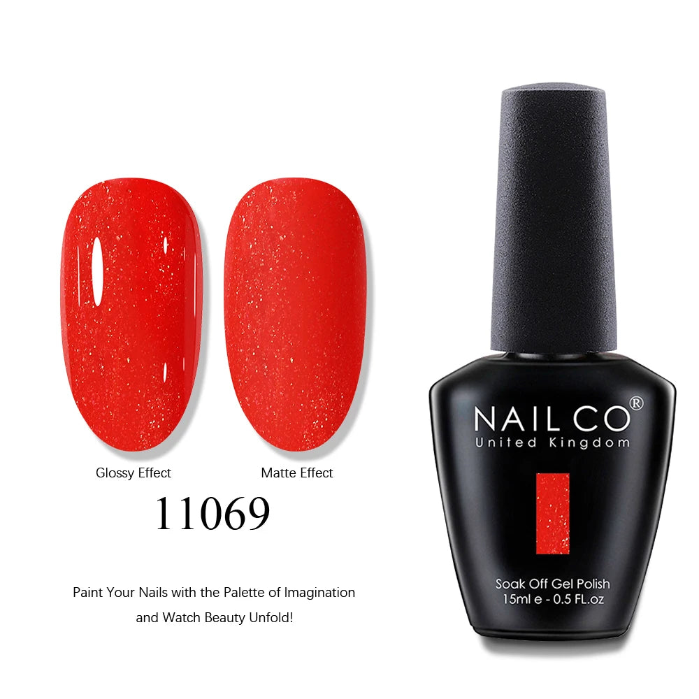 NAILCO 15ml Brown Nails Art Red Color Gel Nail Polish Semi-permanent UV Gel Polish Coffee Manicure Chocolate Hybrid Nail Varnish