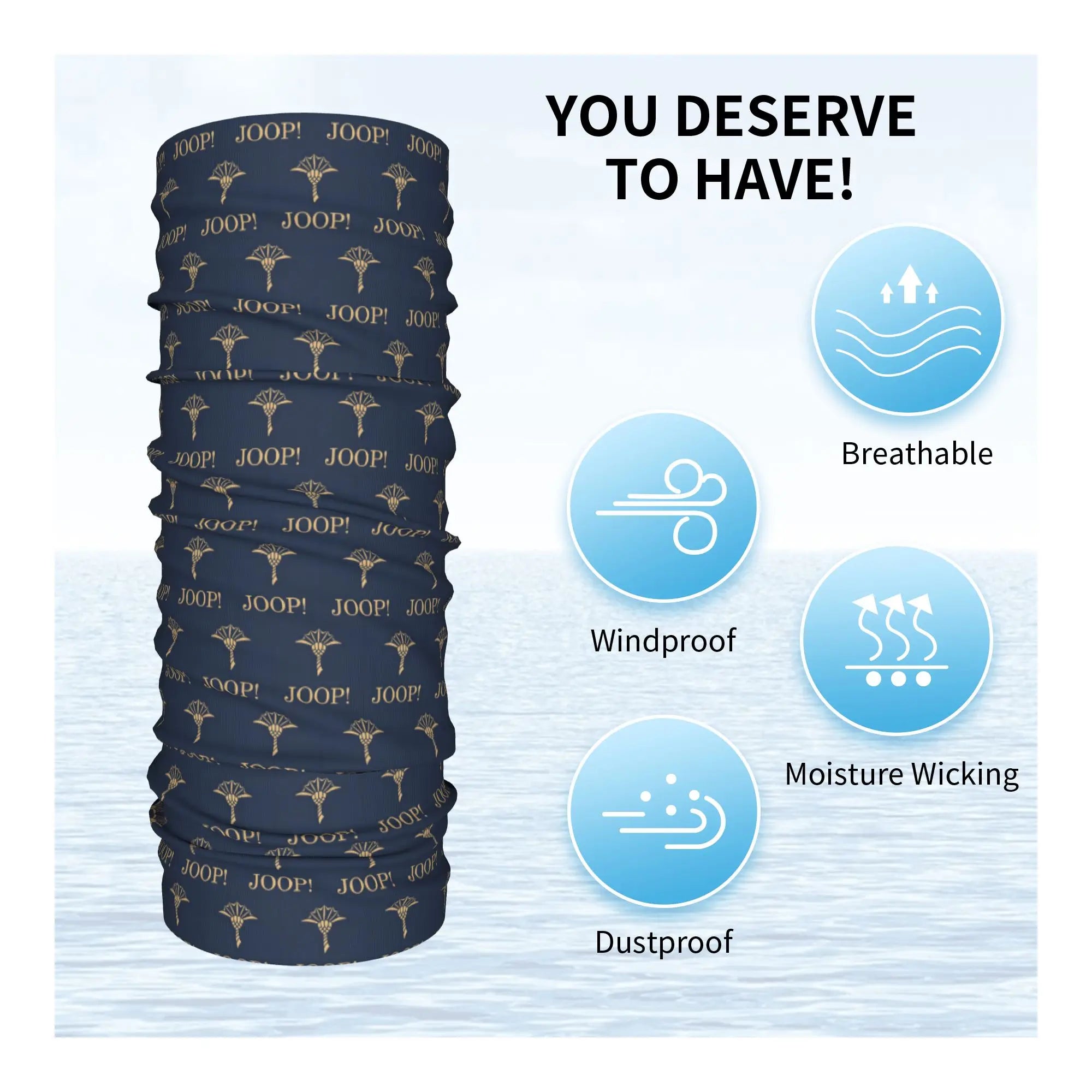 Custom J-joops Bandana Winter Neck Warmer Men Windproof Wrap Face Scarf for Ski  Gaiter Headband