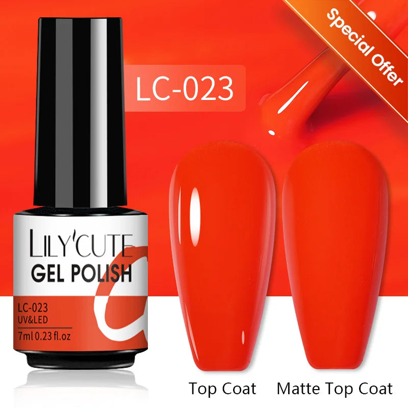 LILYCUTE 7ML Jelly Amber Gel Nail Polish Brown Crystal Translucent Dull Color Nail Art Gel Semi Permanent UV Gel Polish Varnish