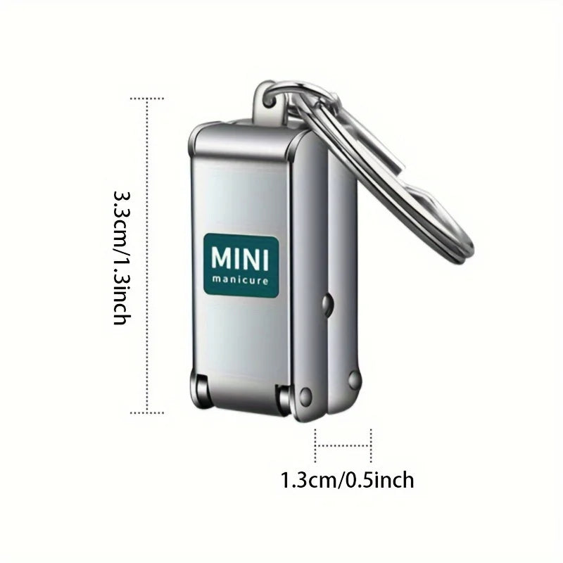 1pc Cute Nail Clippers with Storage Stainless Steel Compact & Portable Nail Trimmer with Blade Angle Durable Manicure Tool