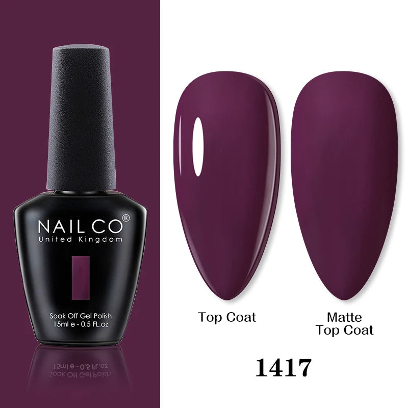 NAILCO 15ml Brown Nails Art Red Color Gel Nail Polish Semi-permanent UV Gel Polish Coffee Manicure Chocolate Hybrid Nail Varnish
