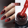 Mtssii 7ml Changing AurorasThermal Rubber Base Gel Nail Polish Nude Purple Glitter Sparking Long Lasting Manicure Art Varnish