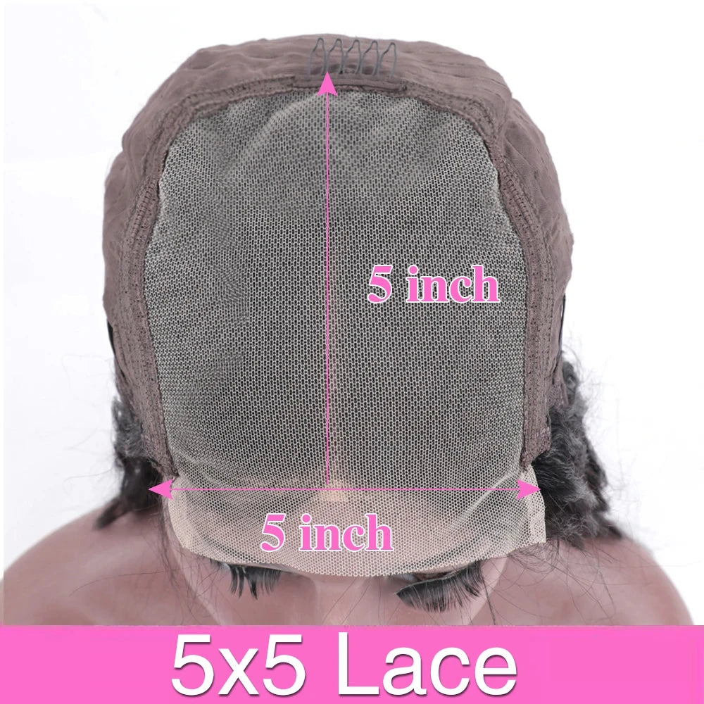 Deep Wave Human Hair Wig 13x4 Lace Front Wig For Women 200% Density Pre-Plucked With Baby Hair Transparent Lace Wig 22 Inch