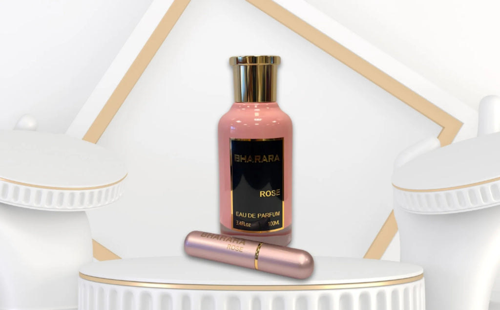 Bharara Rose Women's Eau de Parfum Gift Set, 100ml with Travel Spray, Fresh Floral Fragrance
