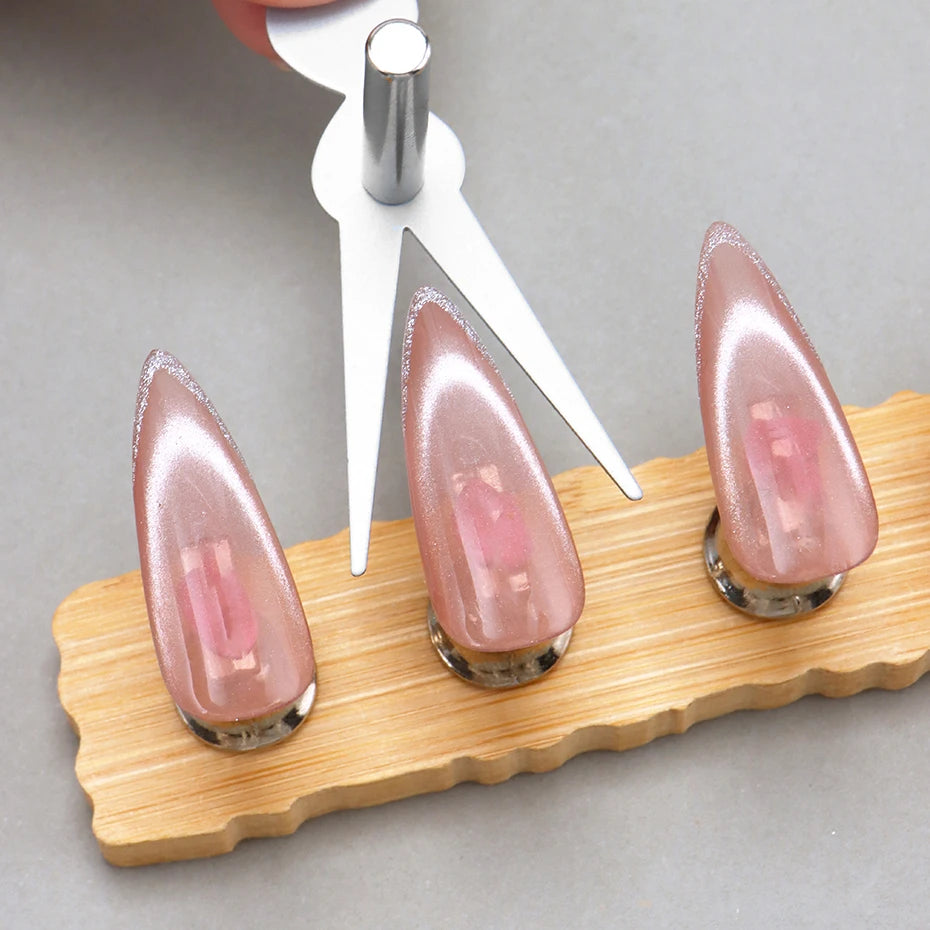 6pcs Cat Eye Nail Magnet Tool Set, French Tips Cat Eye Heart Magnets Nail Magnet Stick Cat Eye Gel Polish Magnets Tools Manicure